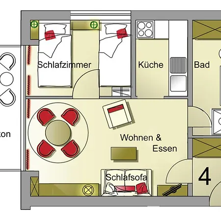 Am Brook 16 Whg 4 شقة *
